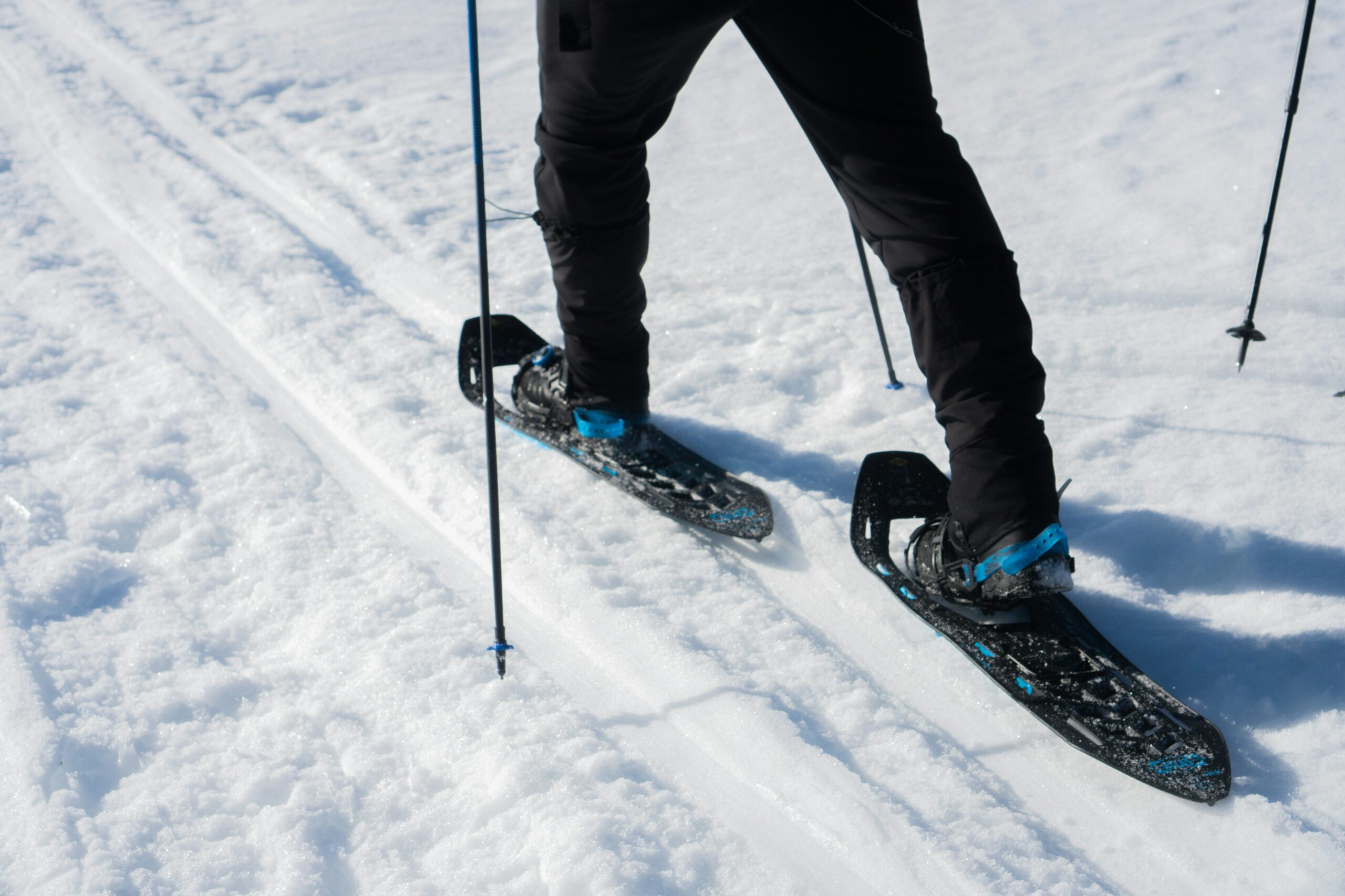 Randonnée en raquettes dans les Alpes en hiver
